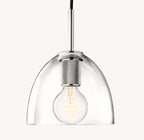 8 Inch Bell Glass Pendant Light - Utilitaire