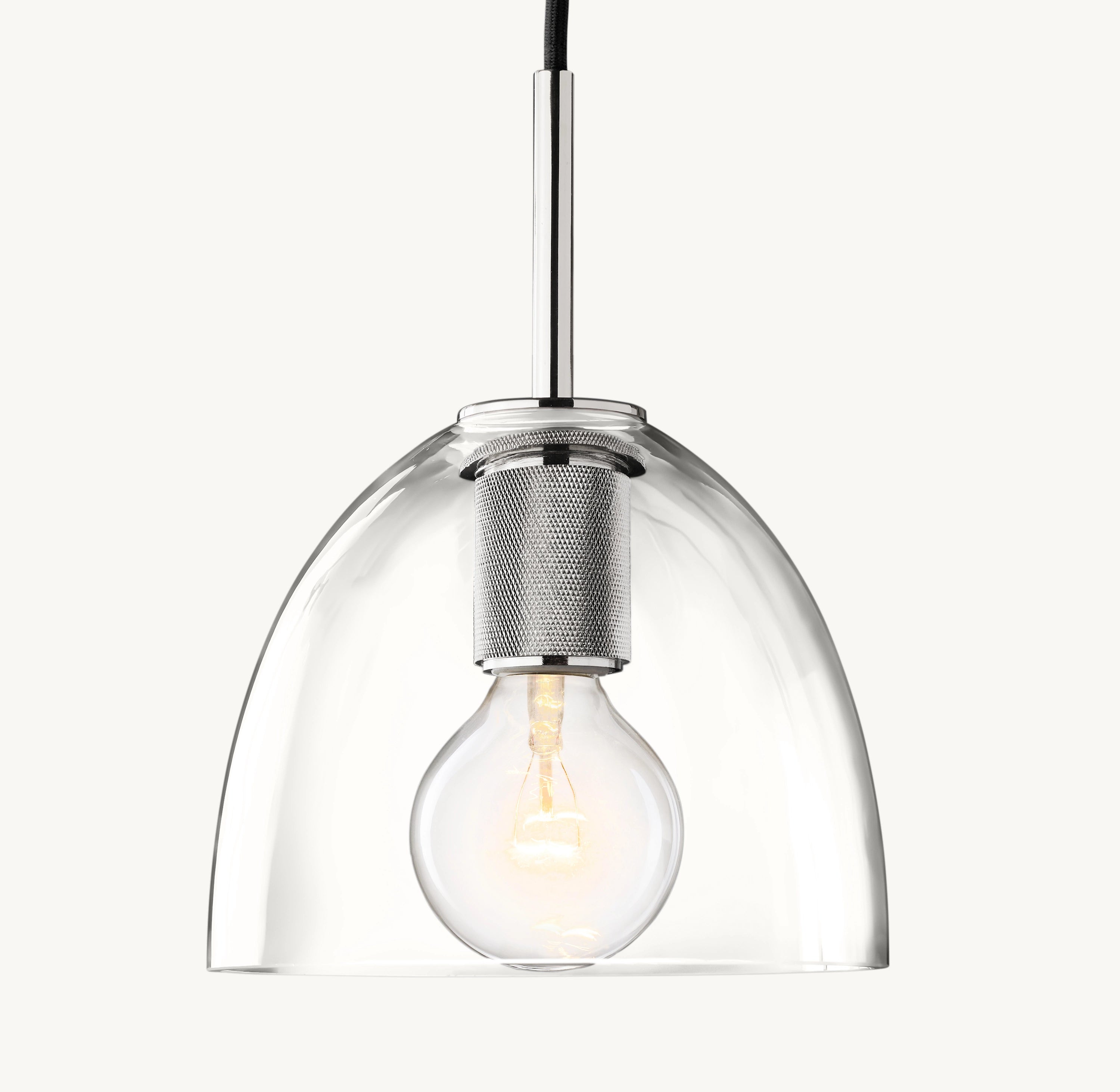 8 Inch Bell Glass Pendant Light - Utilitaire