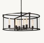 33 Inch Glass Drum Chandelier - Beckman