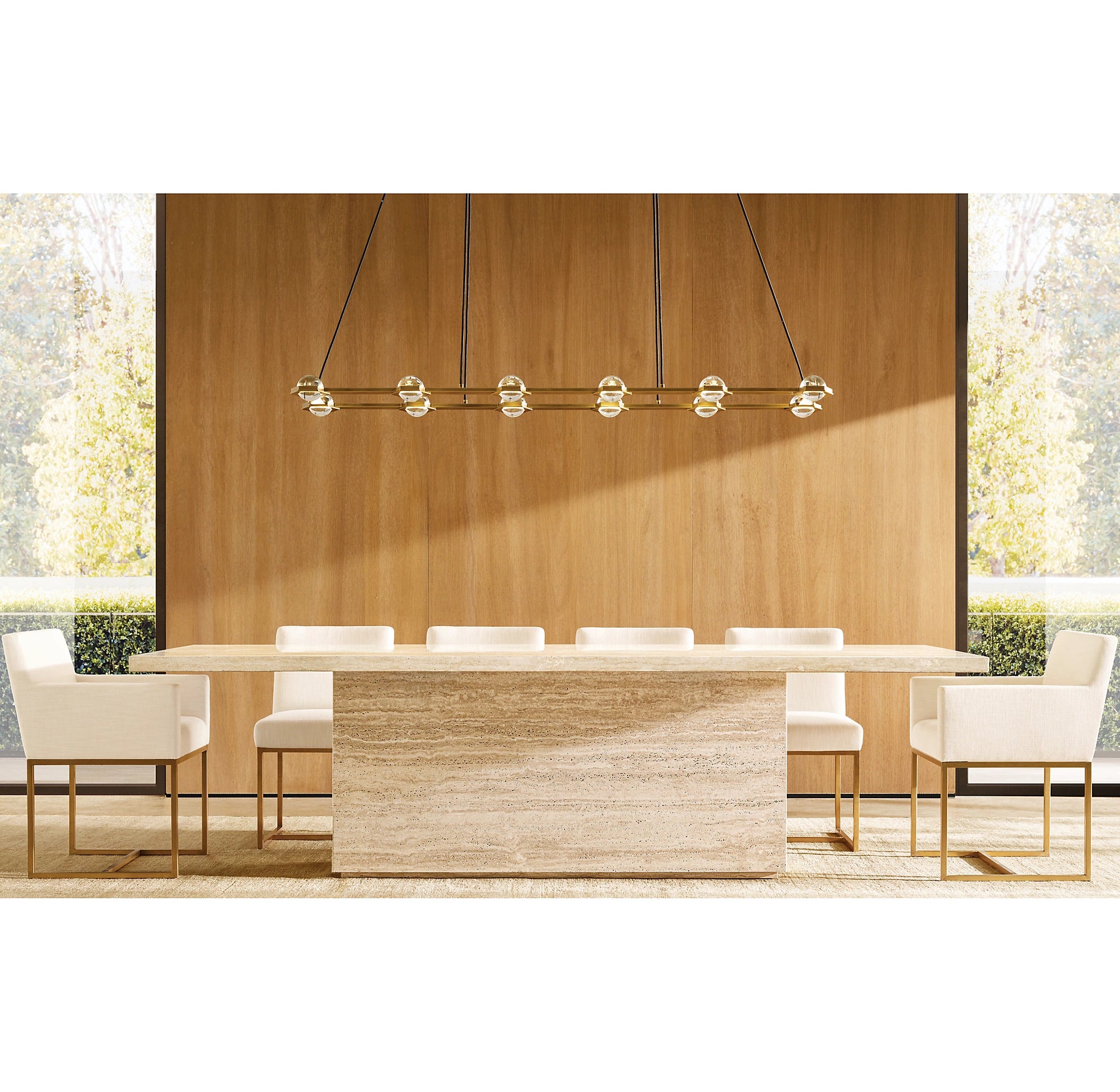 72 Inch Globe Crystal Rectangular Chandelier - Eclatant