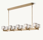 54 Inch Crystal Double Linear Candle Chandelier - Demaret