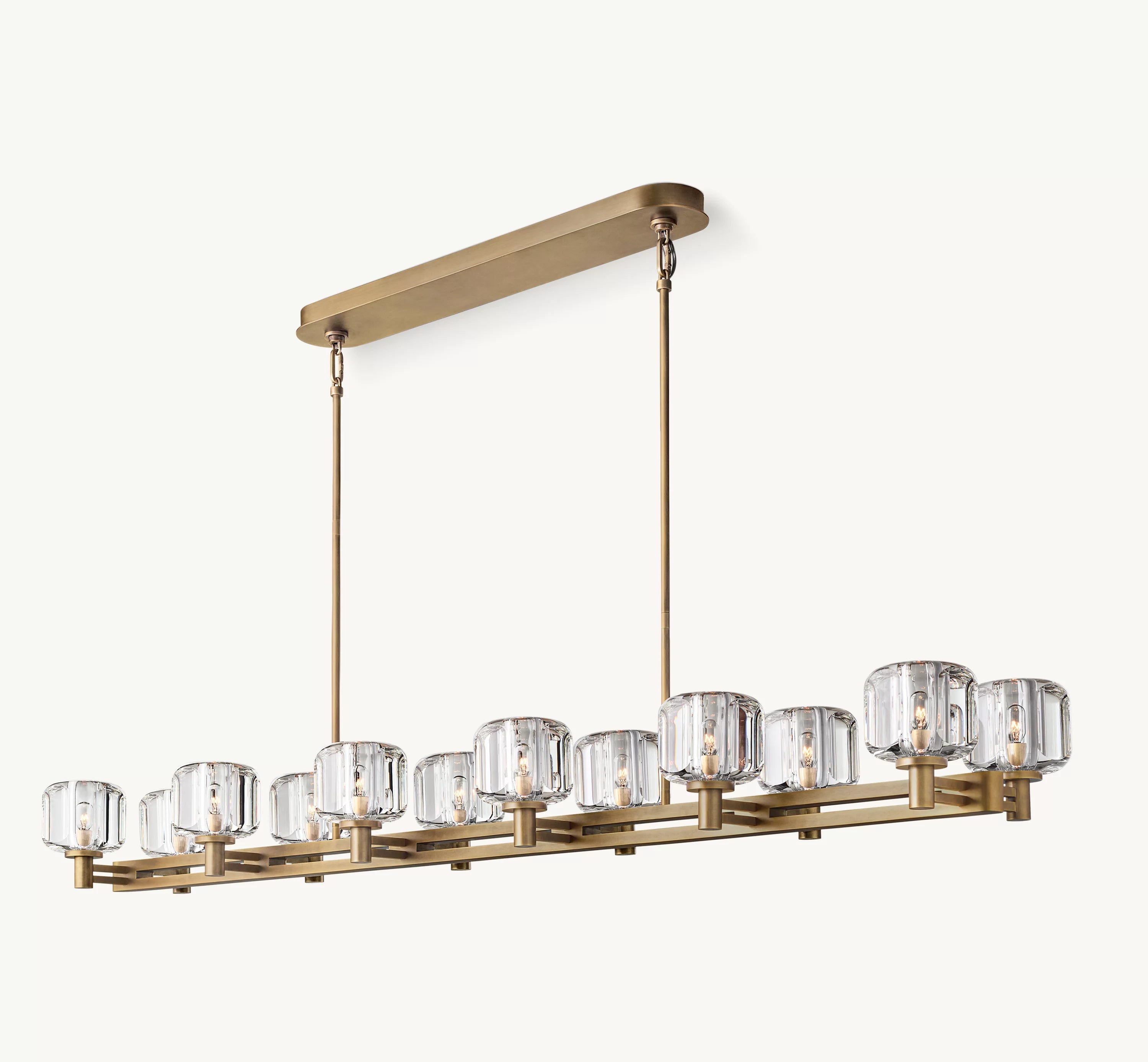 72 Inch Crystal Double Linear Candle Chandelier - Demaret