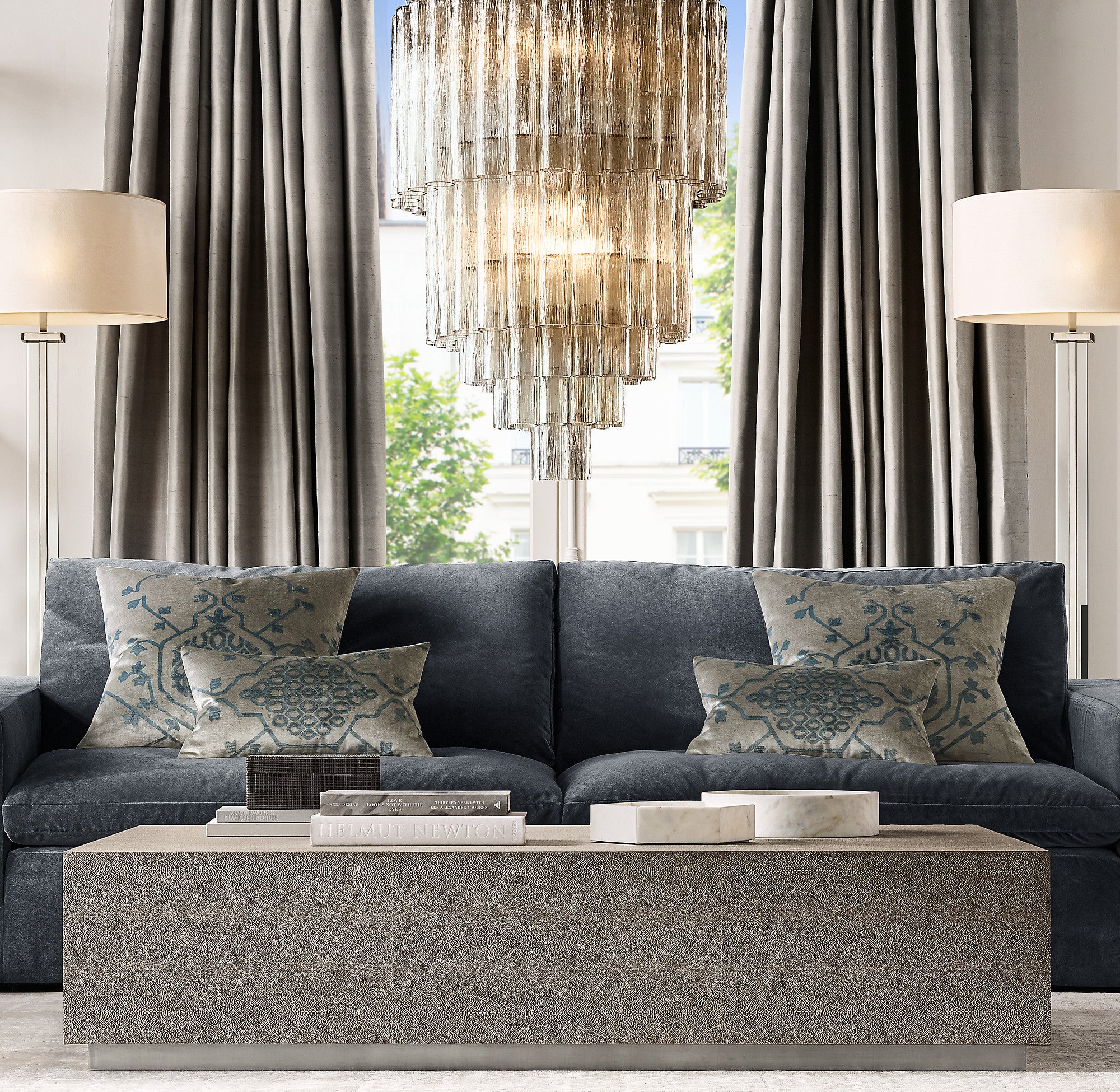 29 Inch Tronchi Murano Glass Tiered Chandelier - Serenella