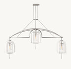 61 Inch Bell Glass Linear Chandelier - Fulcrum