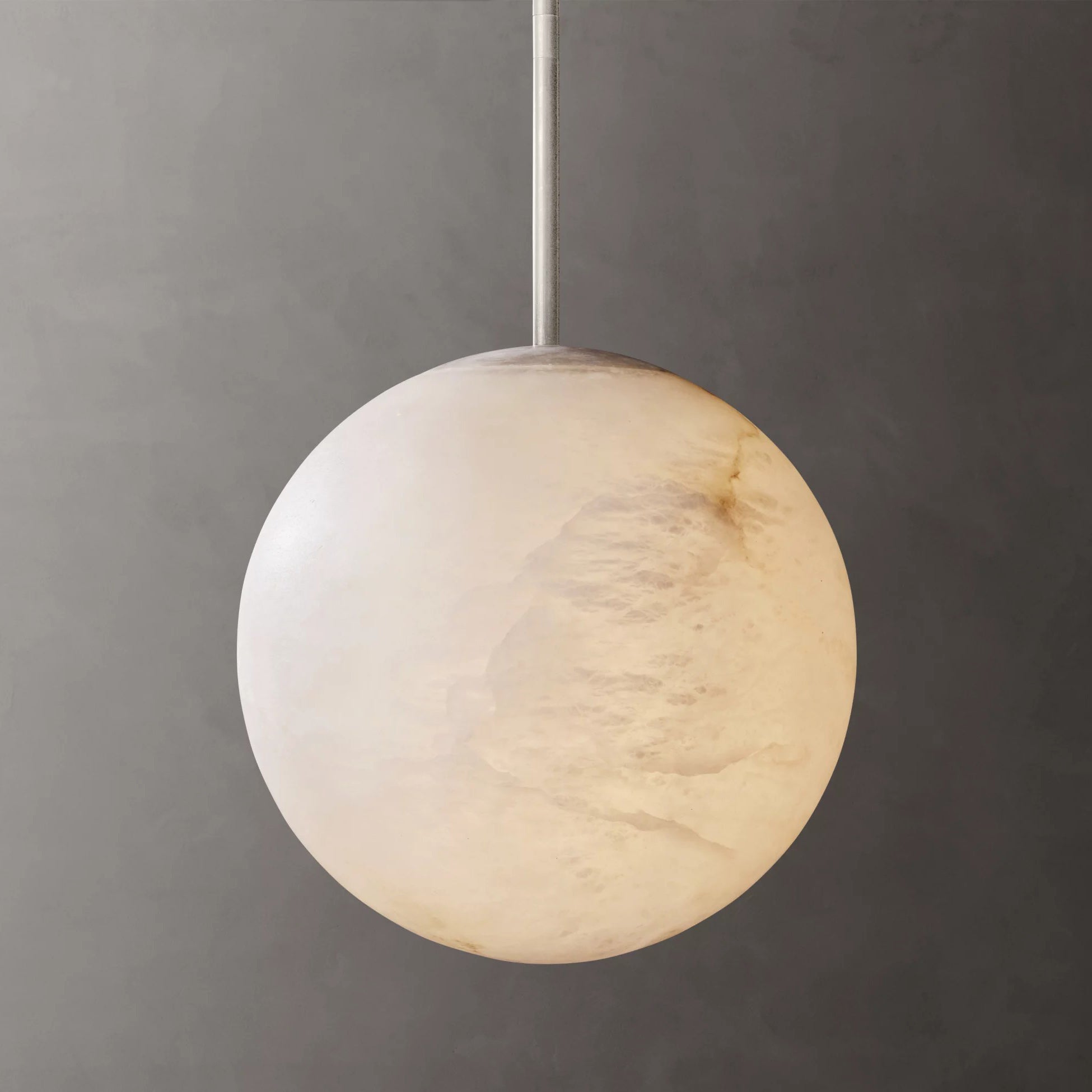 11 Inch Hand-carved Alabaster Globe Pendant Light - Celestial