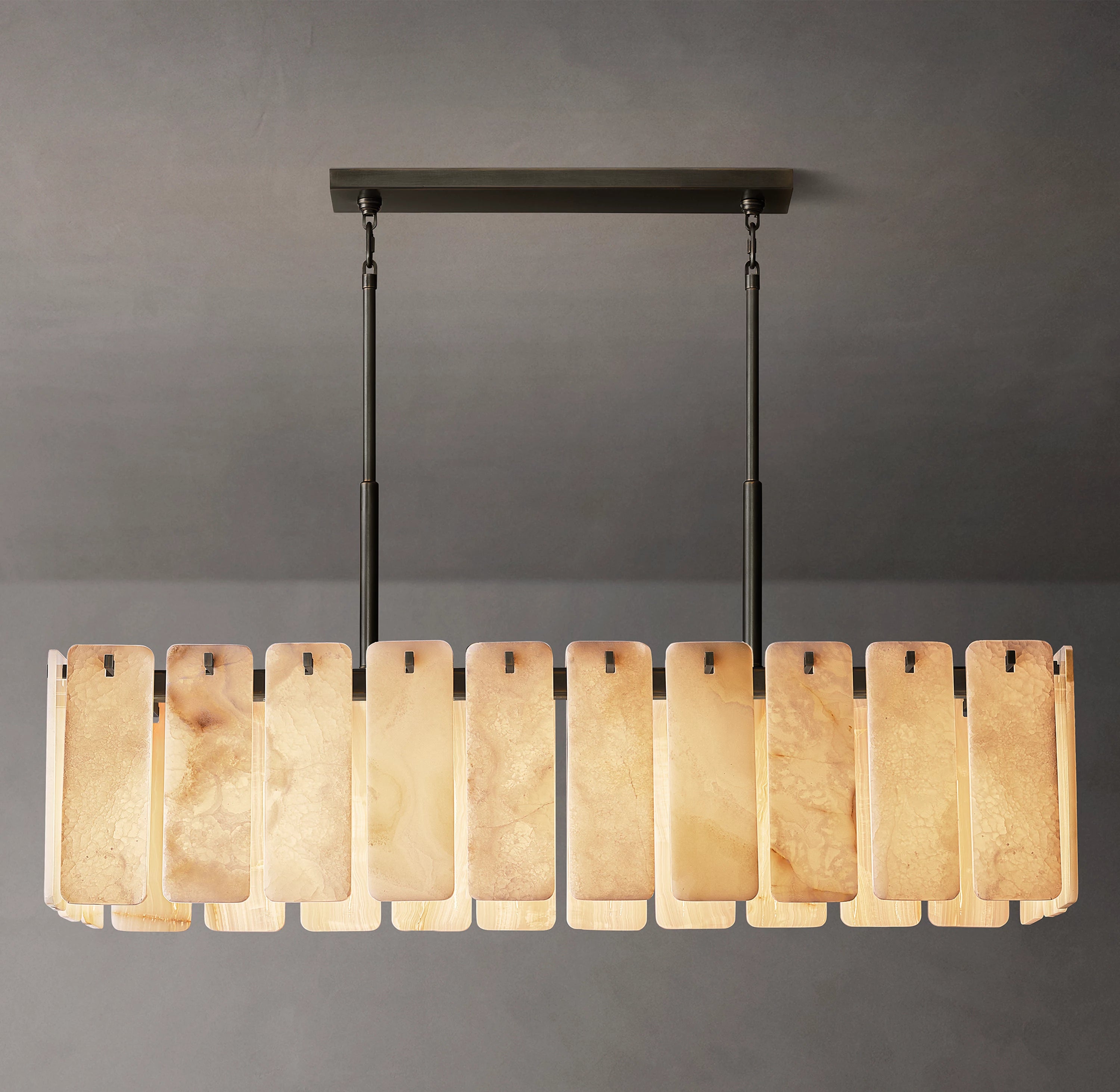 60 Inch Alabaster Rectangular Chandelier - Calamette