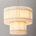 22 Inch Alabaster Two-Tier Chandelier - San Marco
