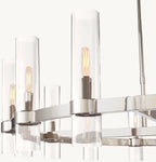 48 Inch Cylindrical Glass Candle Round Chandelier - Ravelle