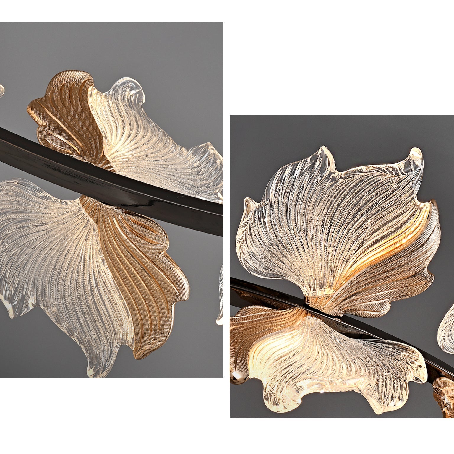 31 Inch Leaf Ring Chandelier - Flora