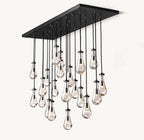 72 Inch Raindrop Linear Chandelier – Ava