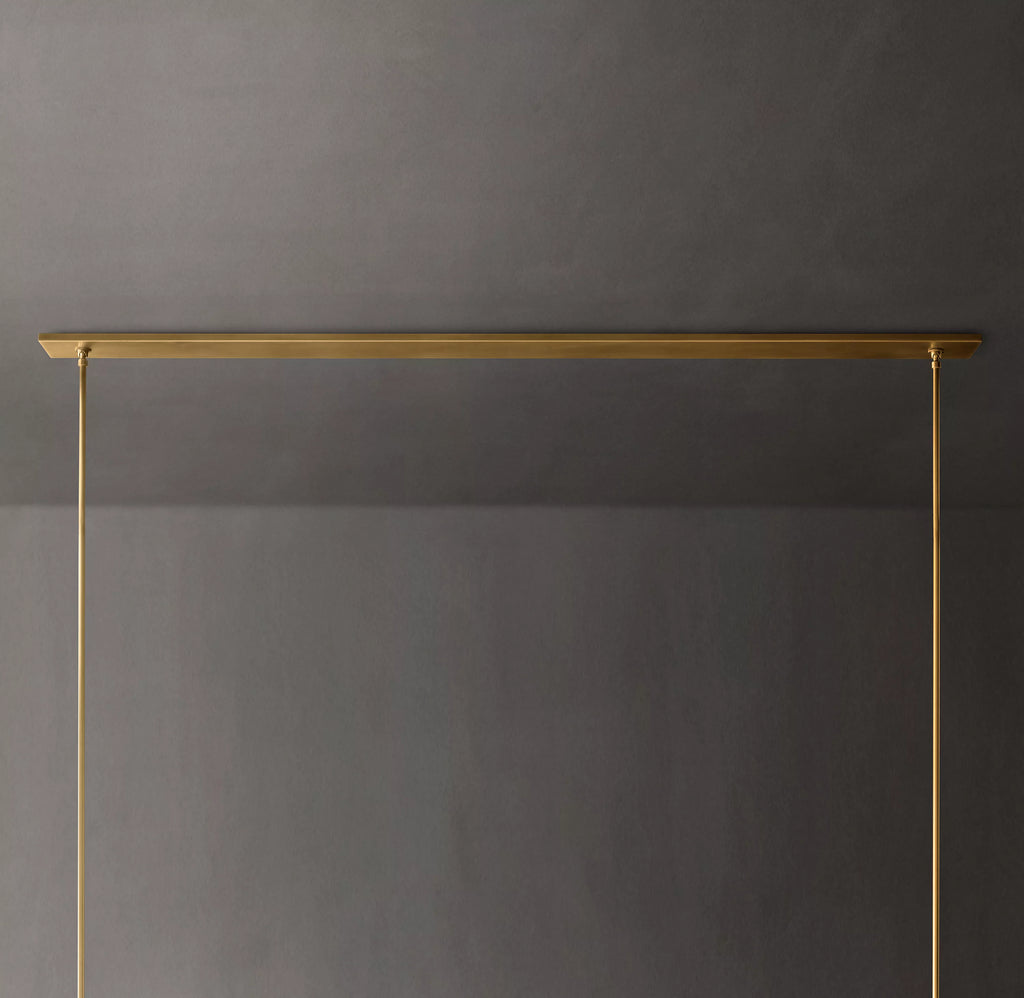 69 Inch Cylindrical Milk Glass Linear Chandelier - Ravelle