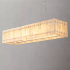 54 Inch Alabaster Rectangular Chandelier - San Marco