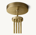 36 Inch Fluted-Glass Candlestick Round Chandelier - Cannele
