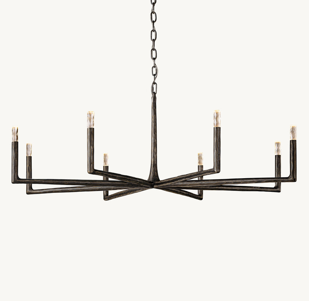 60 Inch Forged Candlestick Chandelier - Thaddeus