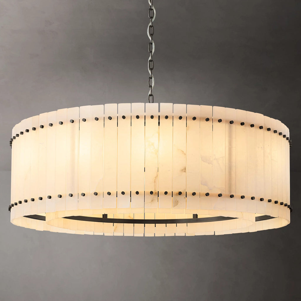 48 Inch Alabaster Round Chandelier - San Marco