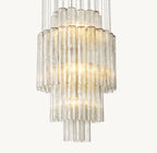 24 Inch Tronchi Murano Glass Tiered Chandelier - Serenella