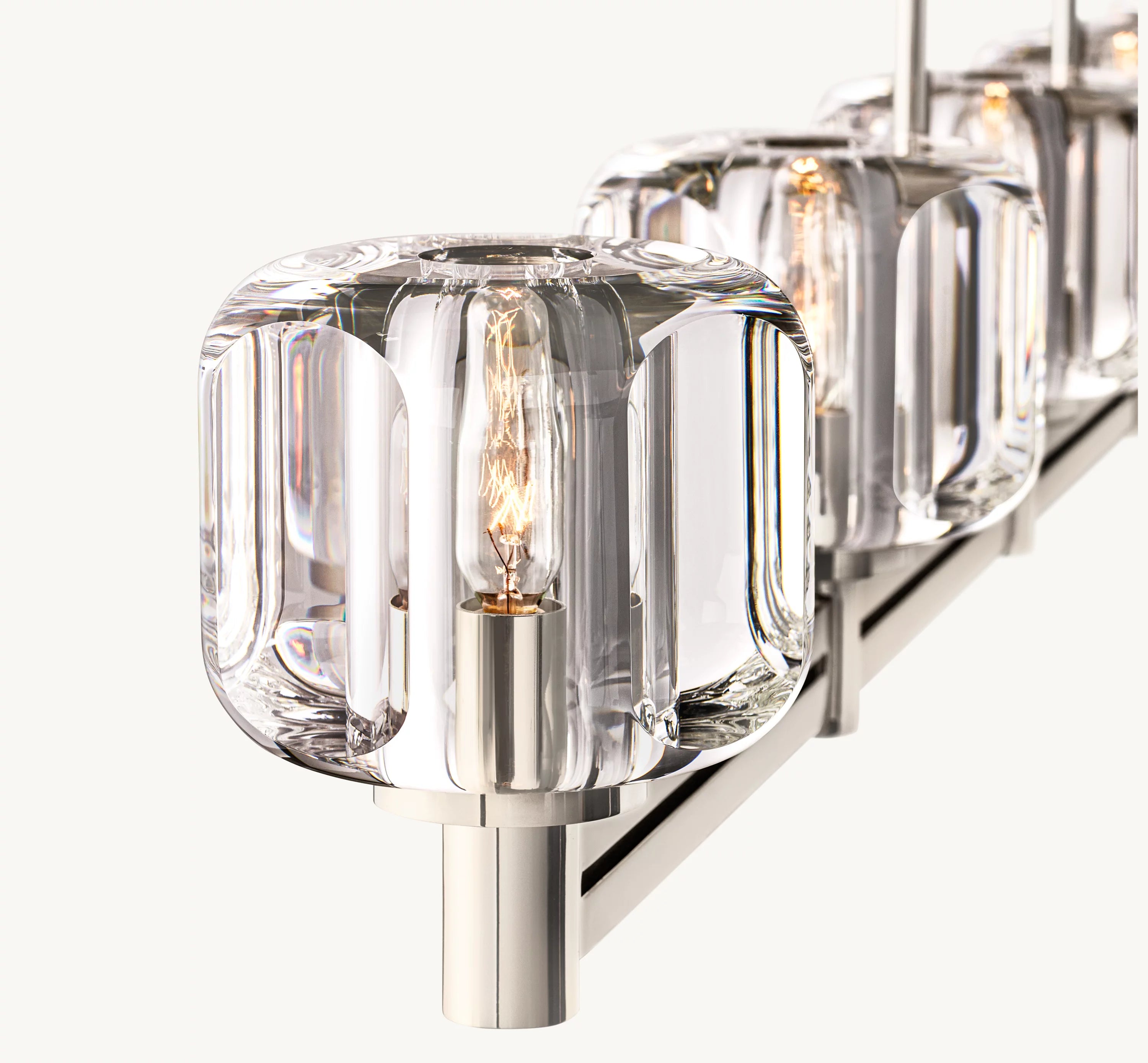 54 Inch Crystal Linear Candle Chandelier - Demaret