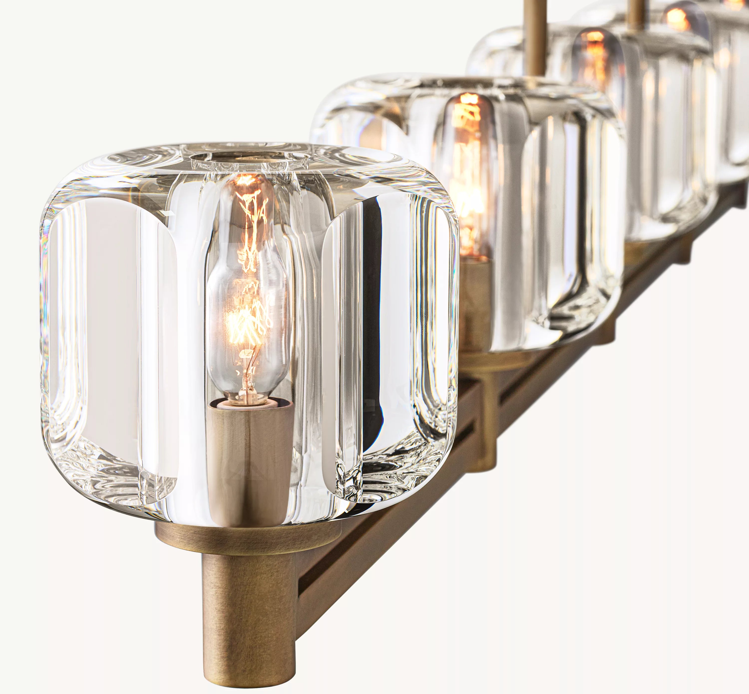54 Inch Crystal Linear Candle Chandelier - Demaret
