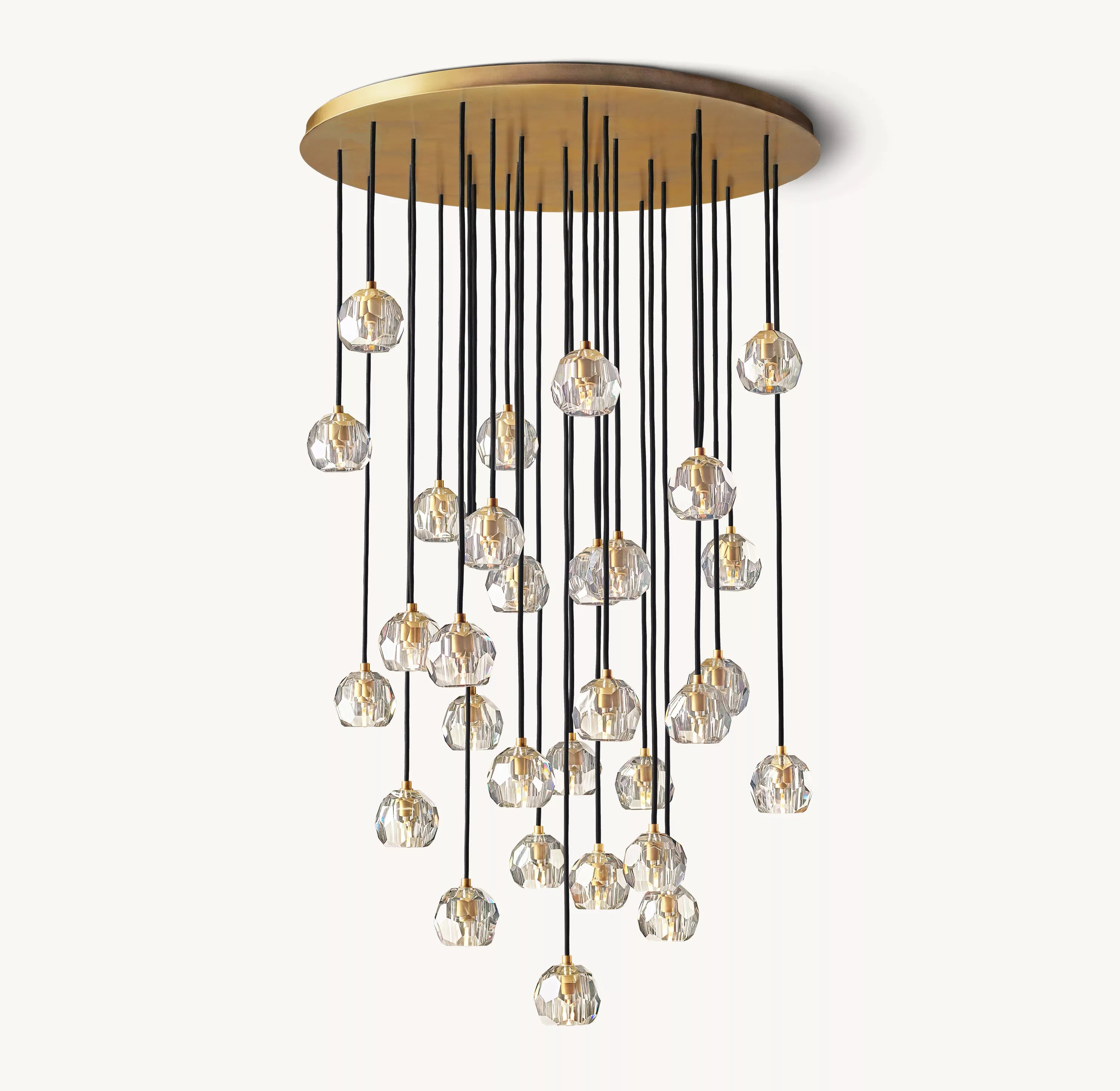 40 Inch Crystal Cluster Chandelier – Boule