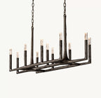 54 Inch Forged Candlestick Linear Chandelier - Thaddeus