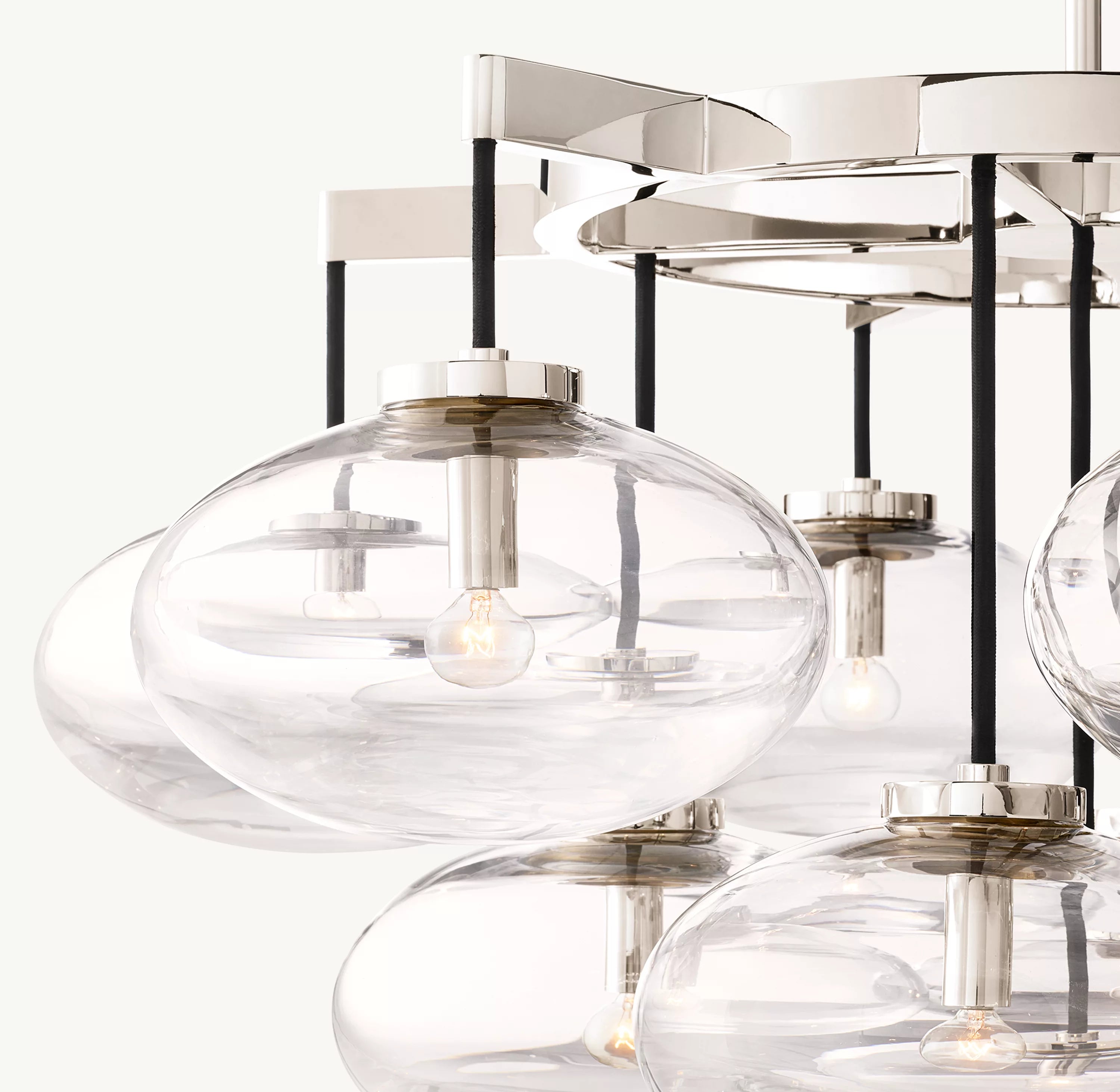 36 Inch Globe Glass Cluster Chandelier - Cabrette