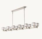 72 Inch Crystal Double Linear Candle Chandelier - Demaret