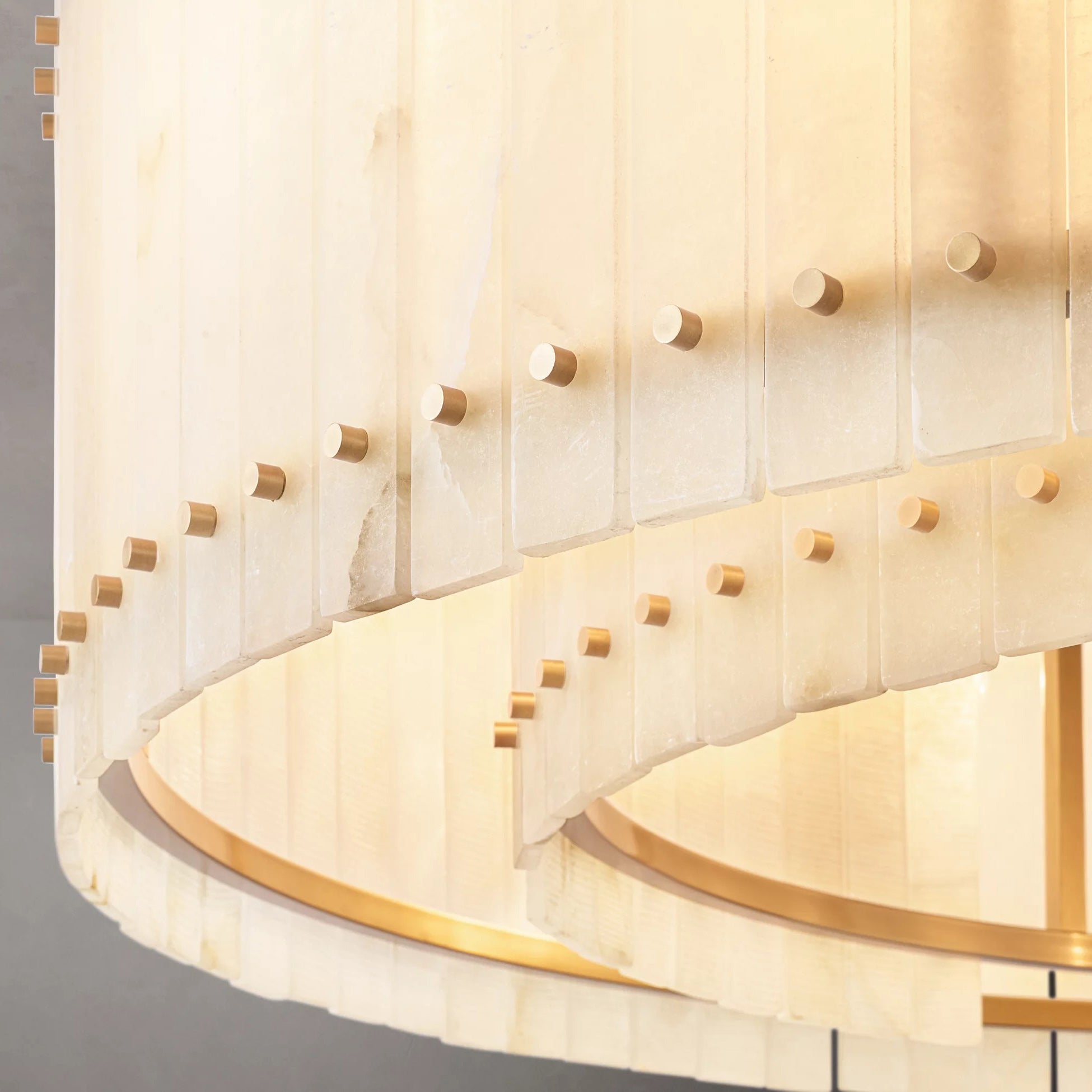 37 Inch Alabaster Round Chandelier - San Marco