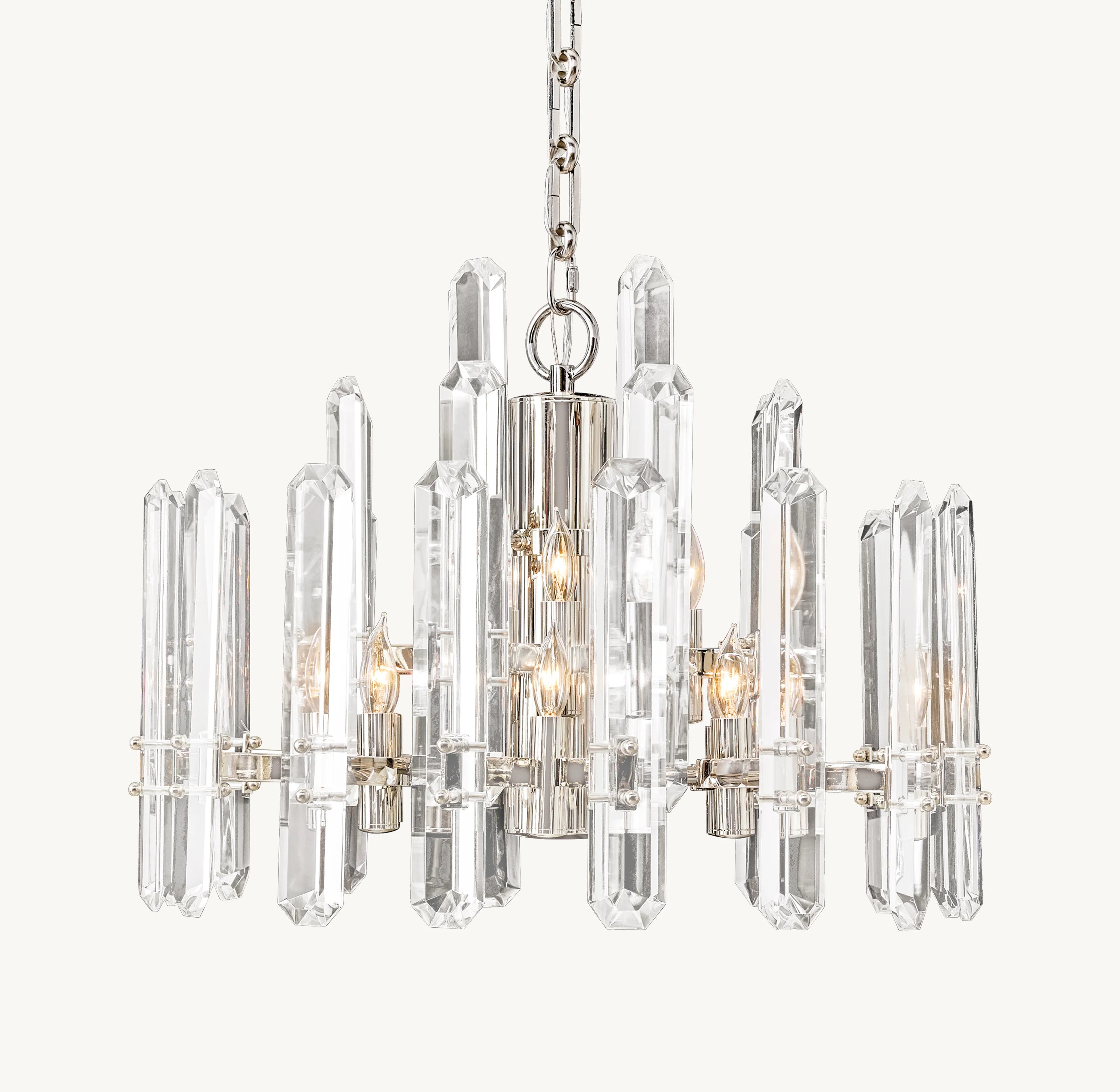 24 Inch Crystal Prism Round Chandelier - Bonnington