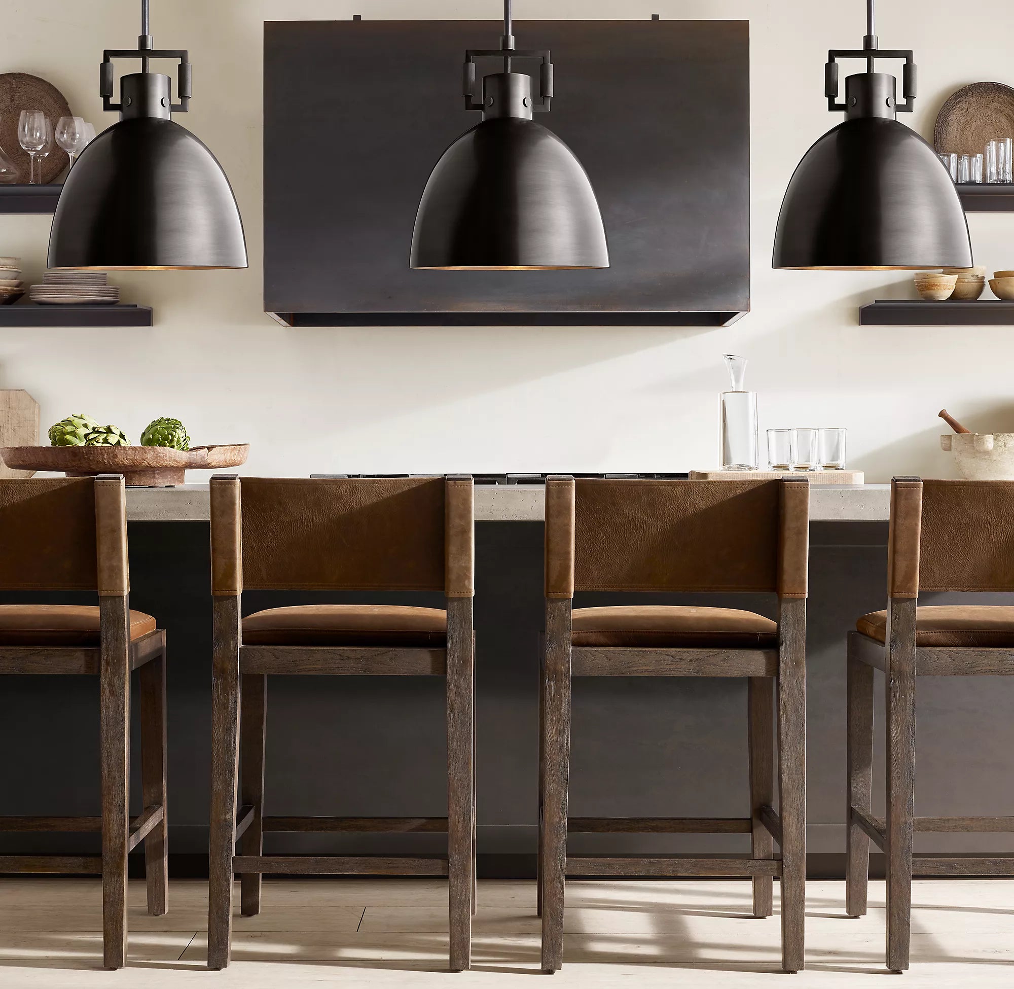 14 Inch Metal Dome Pendant Light - Machinist