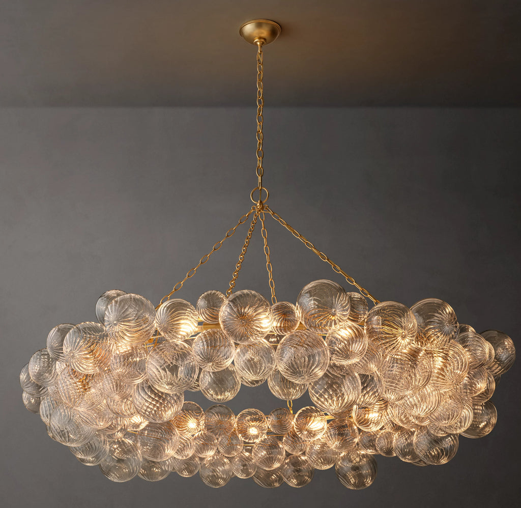 63 Inch Glass Bubble Ring Chandelier - Talia