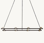 54 Inch Globe Crystal Rectangular Chandelier - Eclatant