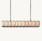 74 Inch Alabaster Rectangular Chandelier – Harlow