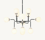 42 Inch Milk Glass Sputnik Globe Chandelier - Bistro