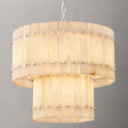 22 Inch Alabaster Two-Tier Chandelier - San Marco