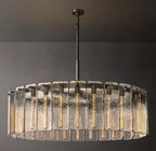 48 Inch Textured Glass Round Chandelier - Calamette