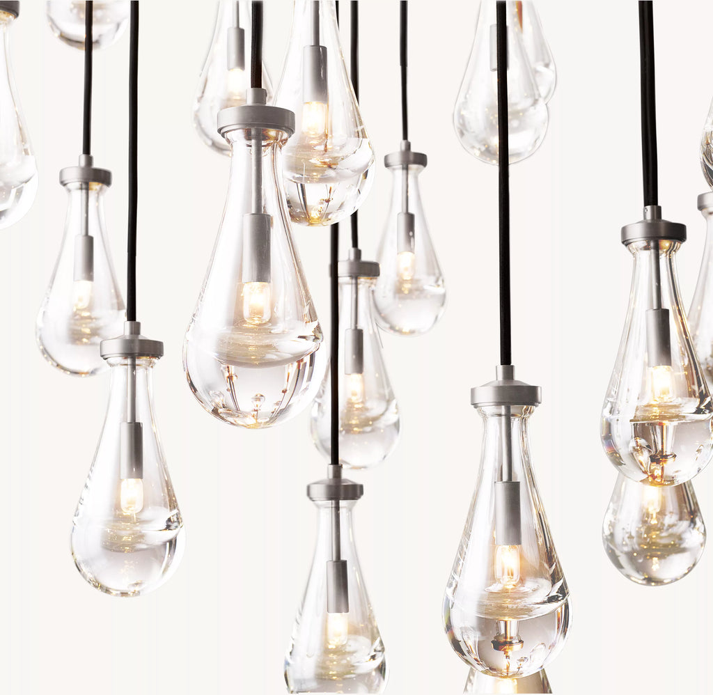 54 Inch Raindrop Linear Chandelier – Ava