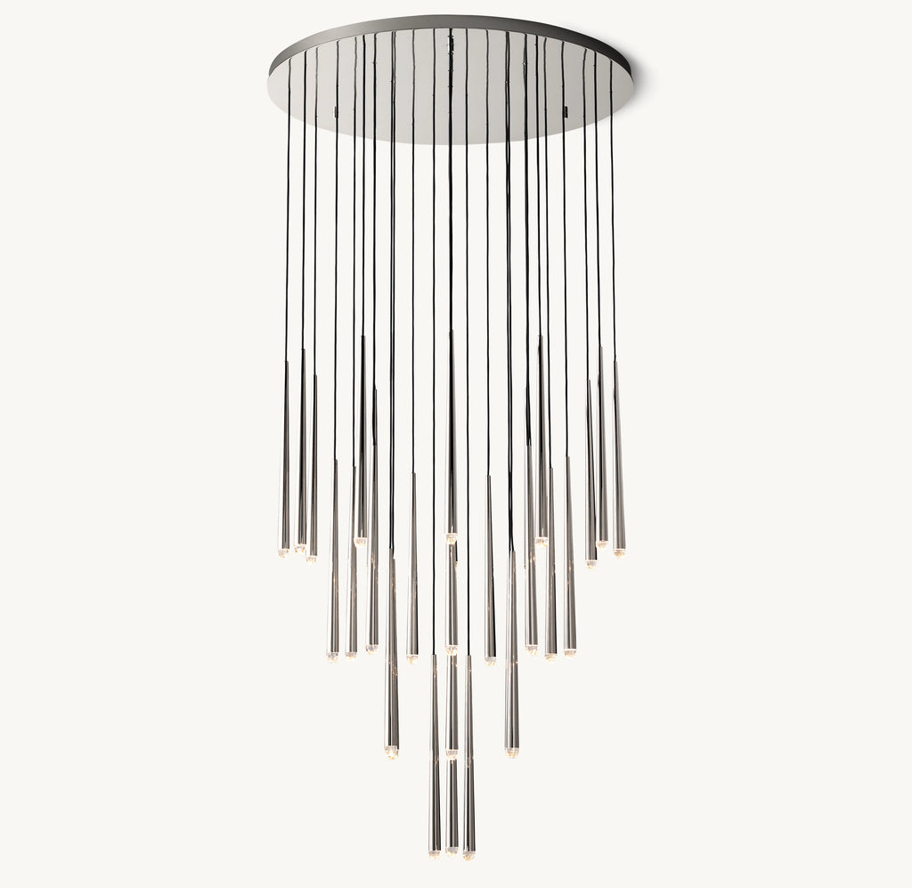 48 Inch Pin Cascading Round Chandelier - Aquitaine