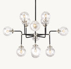 42 Inch Clear Glass Sputnik Globe Chandelier - Bistro