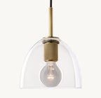 8 Inch Bell Glass Pendant Light - Utilitaire