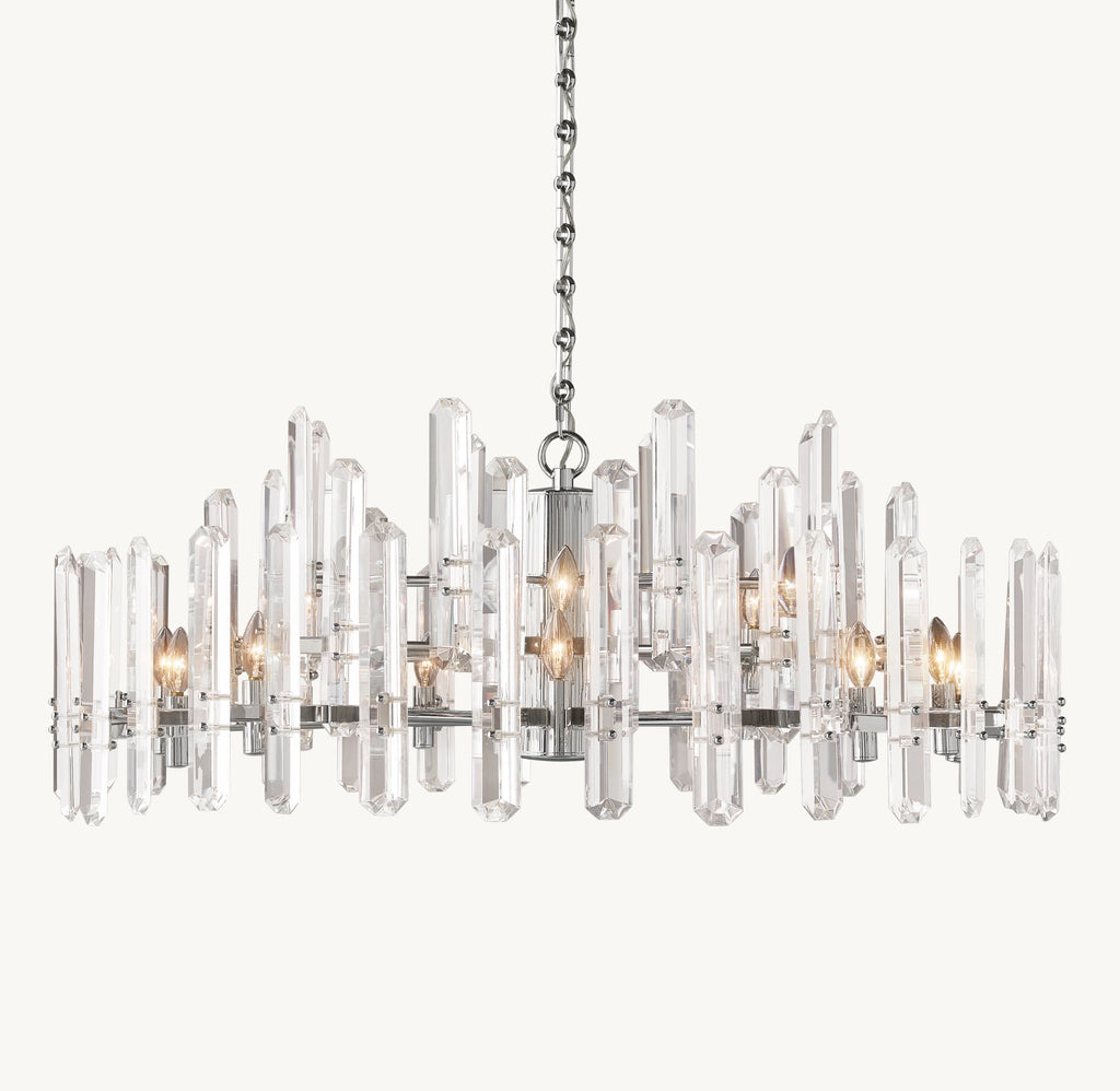 48 Inch Crystal Prism Round Chandelier - Bonnington