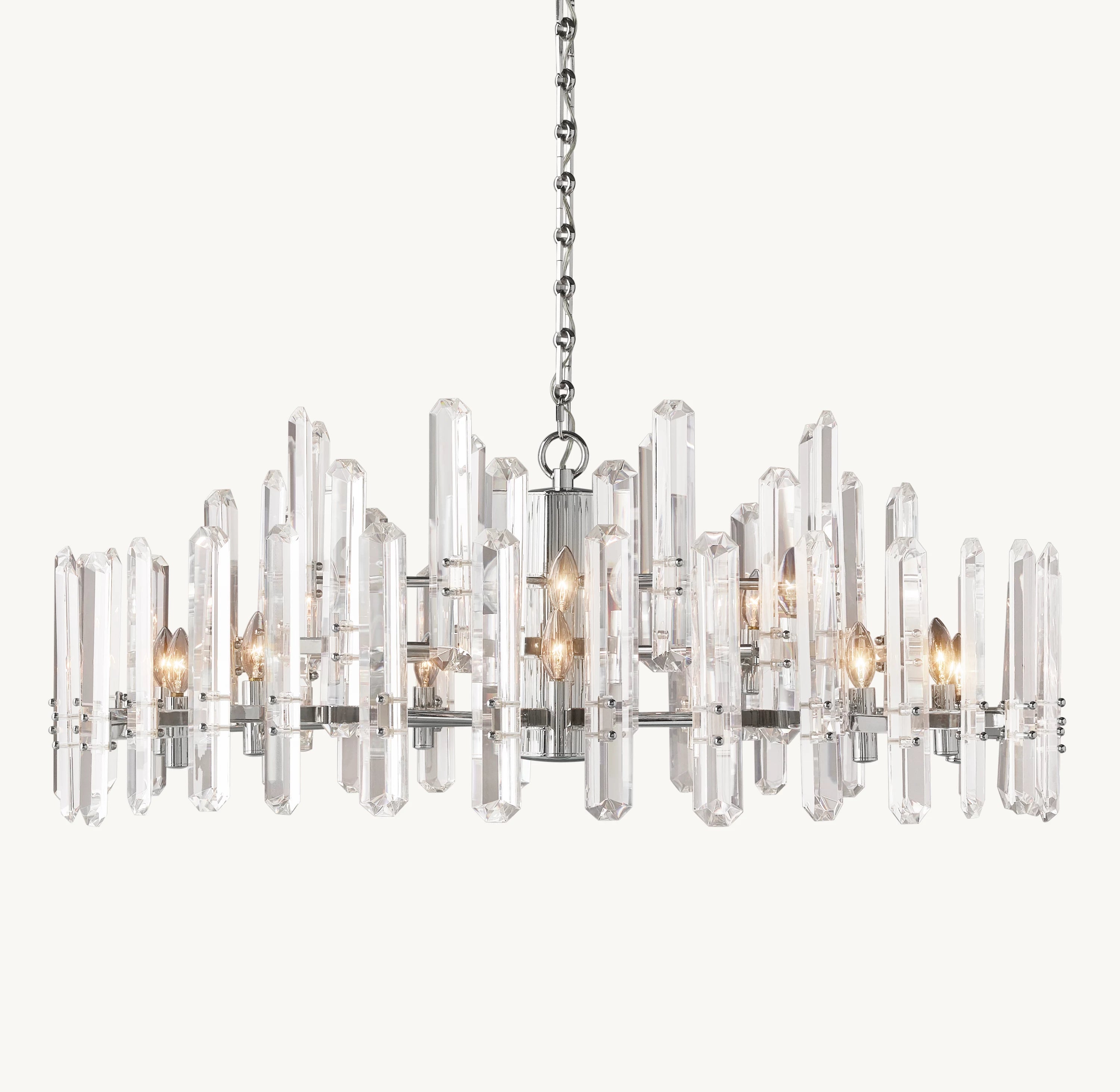 48 Inch Crystal Prism Round Chandelier - Bonnington