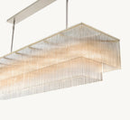 54 Inch Crystal Rod Rectangular Chandelier - Amadeo