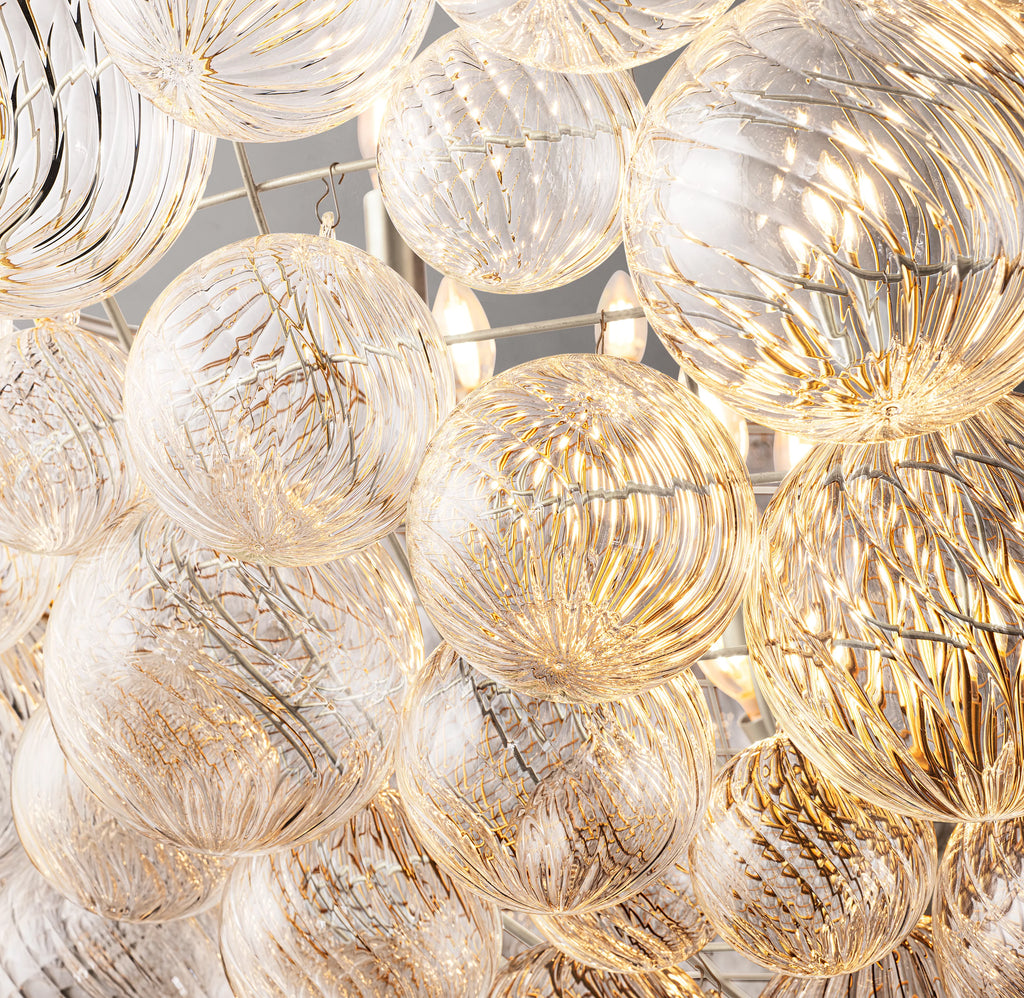 36 Inch Glass bubble Chandelier - Talia