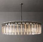 60 Inch Textured Glass Round Chandelier - Calamette