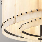 37 Inch Alabaster Round Chandelier - San Marco