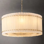 37 Inch Alabaster Round Chandelier - San Marco