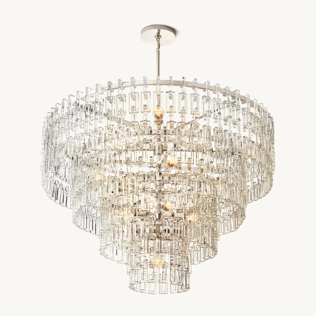 48 Inch Chain Crystal Tiered Chandelier - Marignan