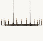 72 Inch Forged Candlestick Linear Chandelier - Thaddeus