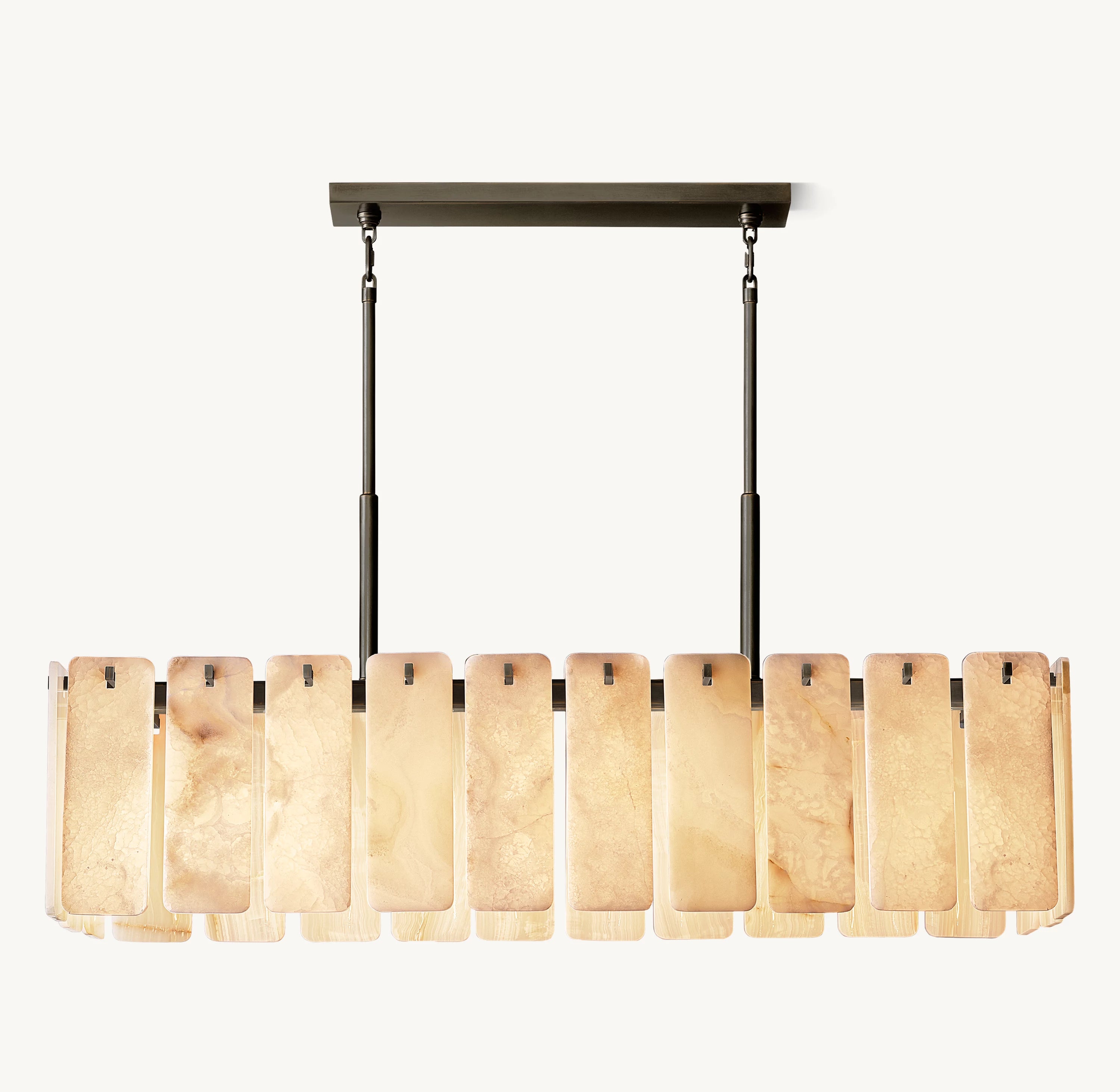 60 Inch Alabaster Rectangular Chandelier - Calamette