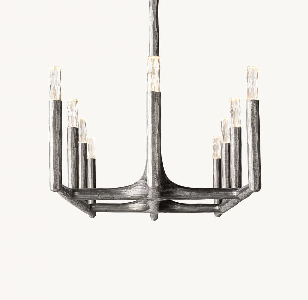72 Inch Forged Candlestick Linear Chandelier - Thaddeus